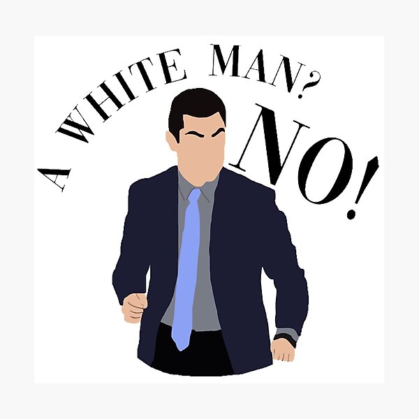 A white man? NO! Photographic Print
