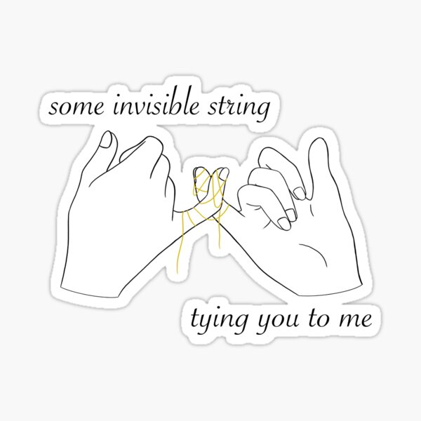 invisible string lyrics Taylor Swift Sticker for Sale by Maddie G
