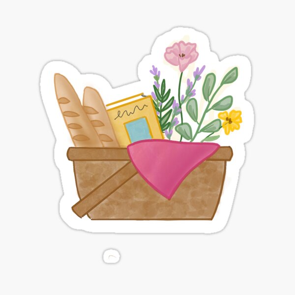 "picnic basket" Sticker by lycheesloth Redbubble