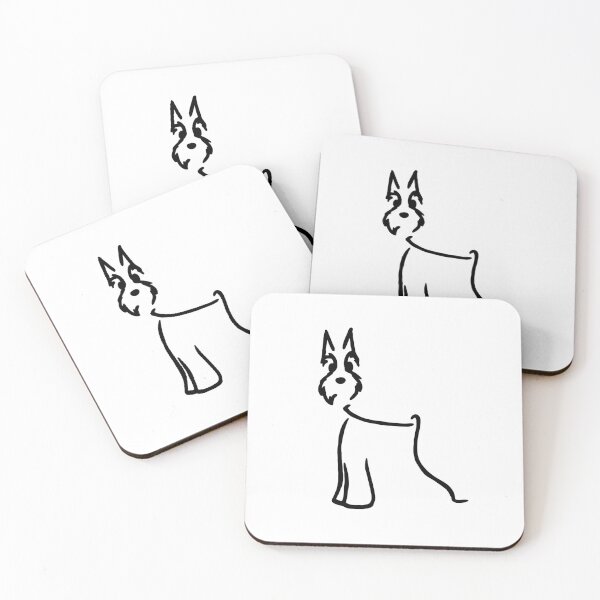 Item preview, Cute Schnauzer line art design designed and sold by by-azul.