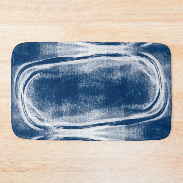 Item preview, Indigo Blue Modern Geometric Abstract "Stacked II" designed and sold by Janine Aykens.