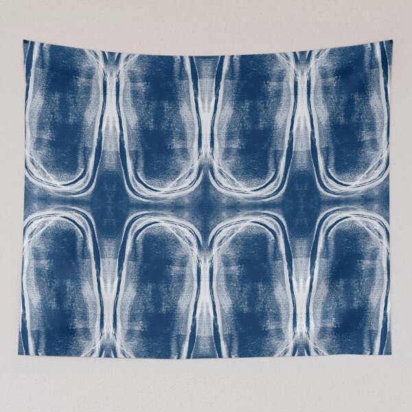 Item preview, Indigo Blue Modern Geometric Abstract "Stacked II" designed and sold by Janine Aykens.