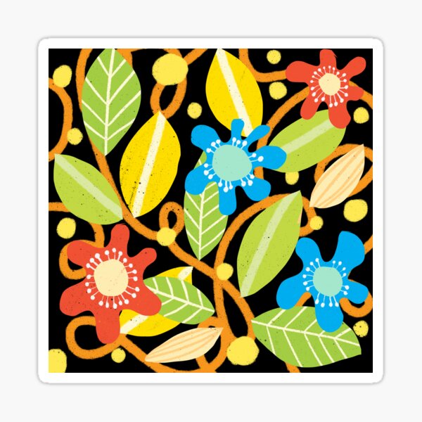 Modern floral pattern Sticker