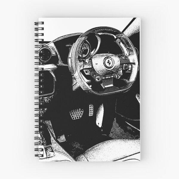 Item preview, Ferrari Lusso interior drawn designed and sold by outffocus.