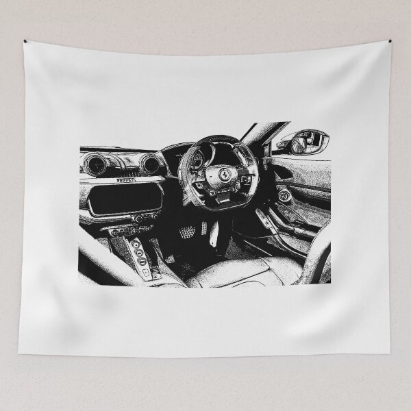 Item preview, Ferrari Lusso interior drawn designed and sold by outffocus.