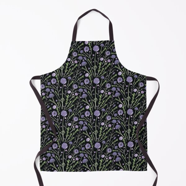 Item preview, Black & Purple Slendor Floral Pattern designed and sold by StudioPosies.