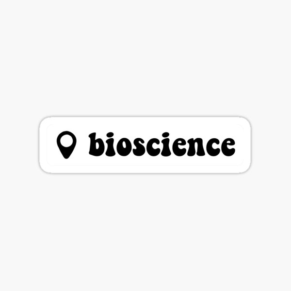 Item preview, bioscience location tag sticker / black designed and sold by scribblesbysar.