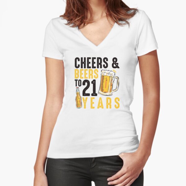 43rd Birthday Gifts Drinking Shirt for Men or Women - Cheers and Beers Art  Print by OrangePieces