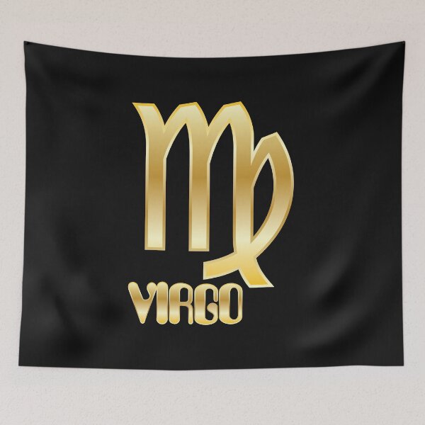 Item preview, Gold Bling Virgo Zodiac Sign (Symbol & Text) Design designed and sold by Bill Shearer.