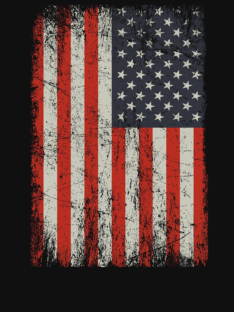 "Tattered American Flag" T-shirt by bouncymelon | Redbubble