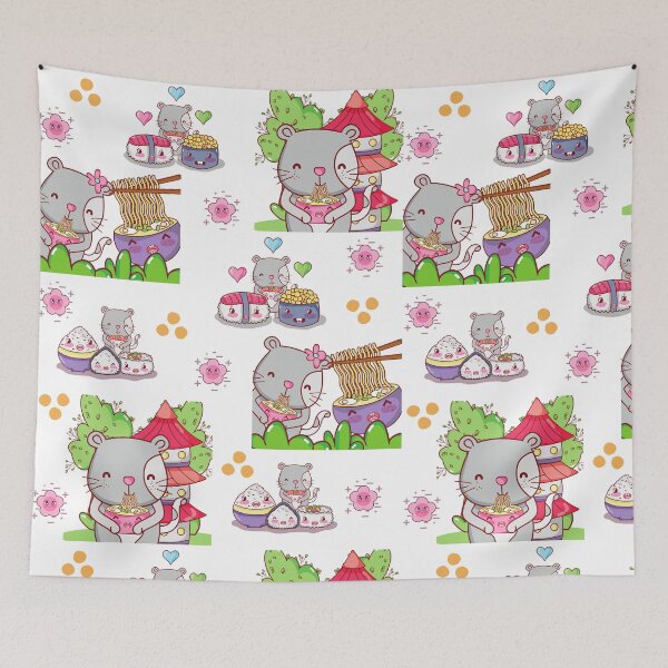 Aperçu de l'œuvre Nouilles Kawaii! créée et vendue par Mamalia.