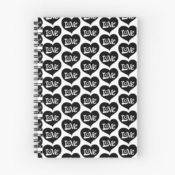 Item preview, Black and White Love Heart Pattern designed and sold by Textography1.