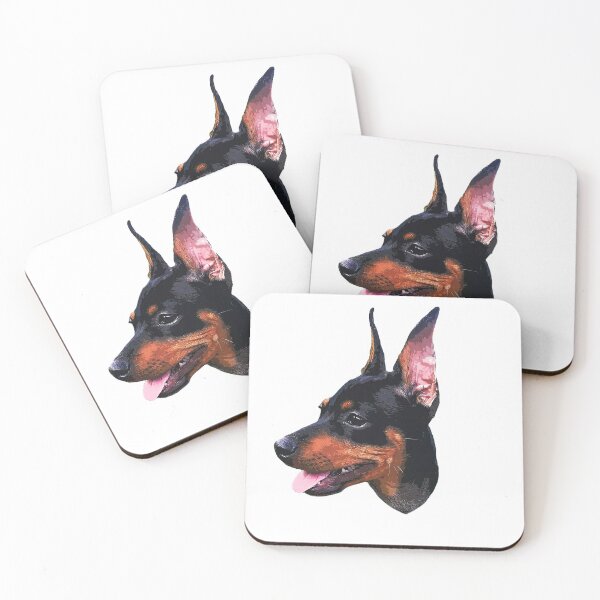 Item preview, Miniature Pinscher Black and Tan Cute Puppy Dog designed and sold by ElegantCat.