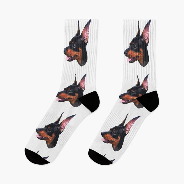Item preview, Miniature Pinscher Black and Tan Cute Puppy Dog designed and sold by ElegantCat.