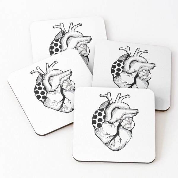 Item preview, Geometric Anatomy Heart Tattoo designed and sold by MazeMazeMaze.