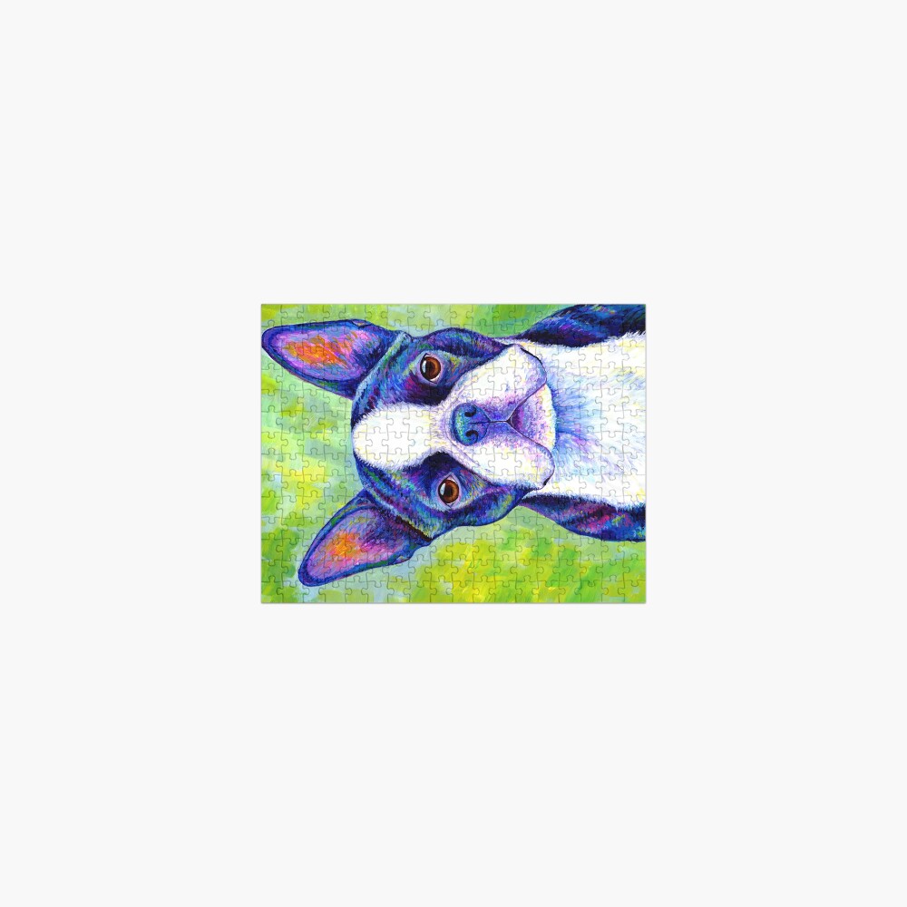 Effervescent - Colorful Boston Terrier Dog Jigsaw Puzzle