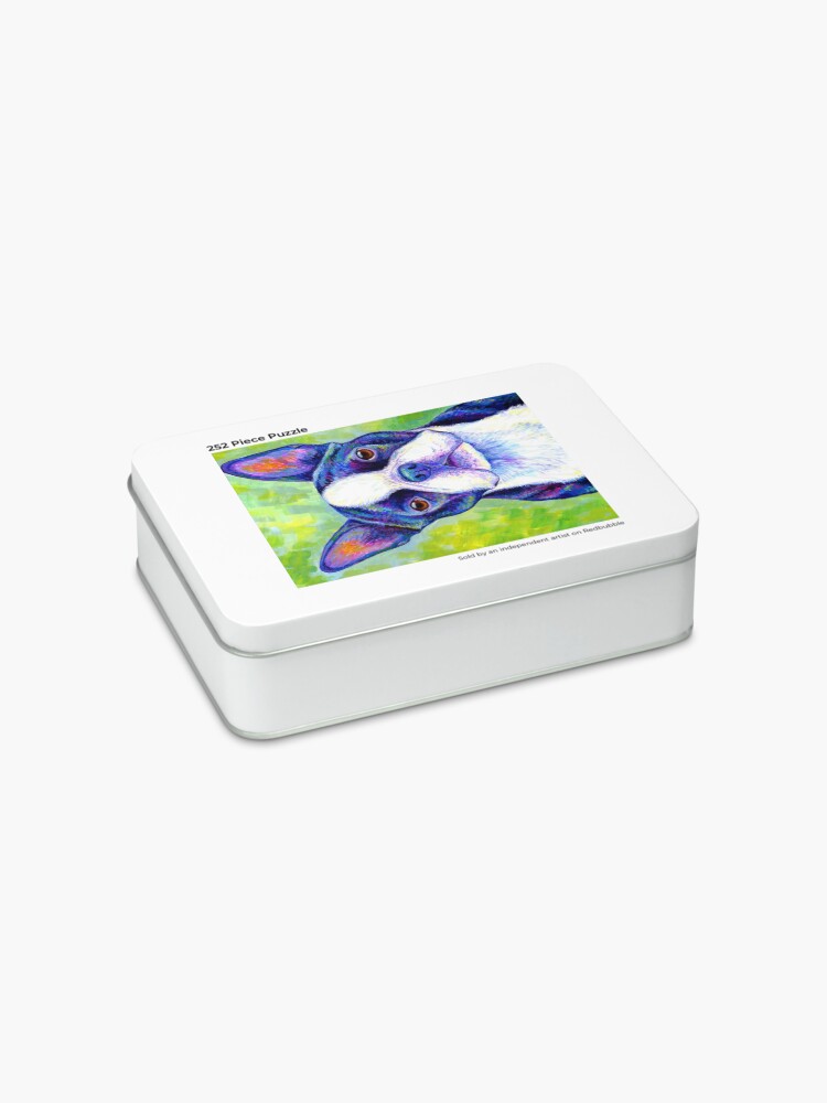 Alternate view of Effervescent - Colorful Boston Terrier Dog Jigsaw Puzzle