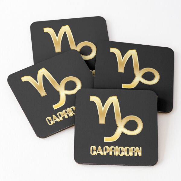 Item preview, Gold Bling Capricorn Zodiac Sign (Symbol & Text) Design designed and sold by Bill Shearer.