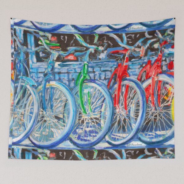 Item preview, The Bicycle Shop - Bikes in A Row - Painting designed and sold by RDRiccoboni.