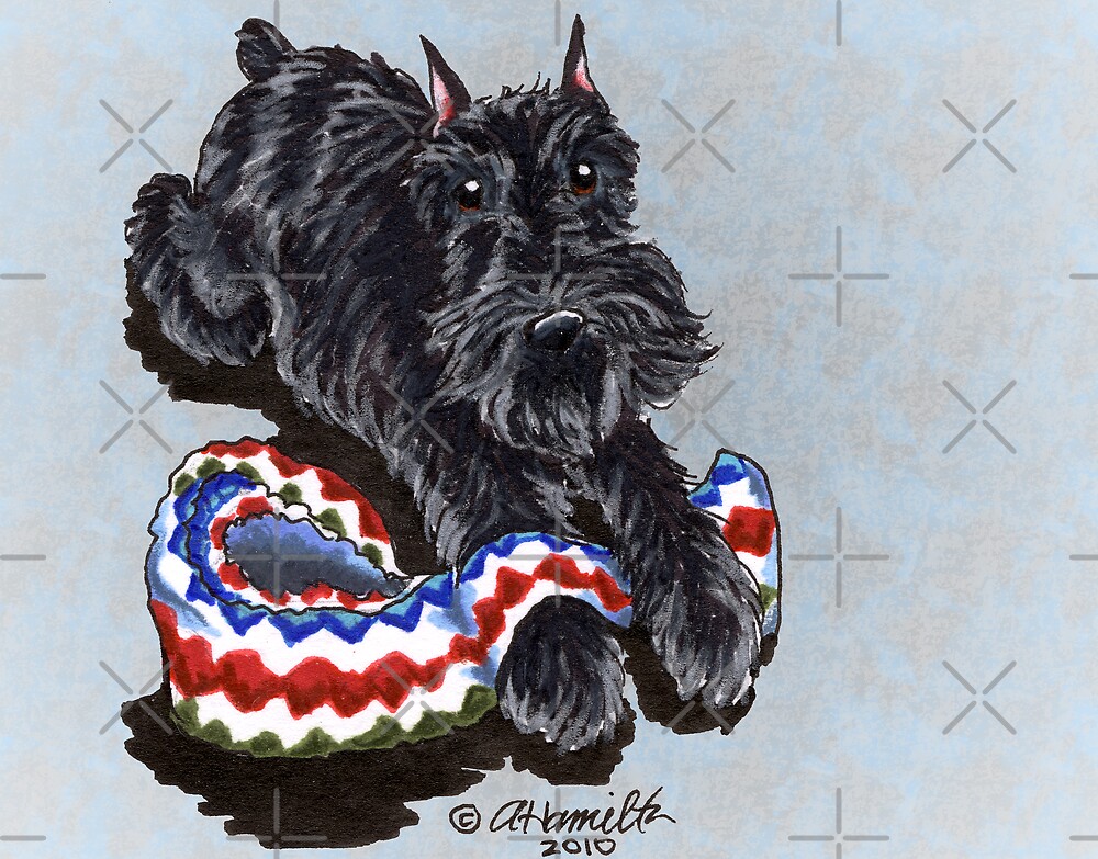 black miniature schnauzer stuffed animal