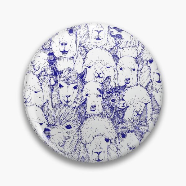 Item preview, just alpacas blue white designed and sold by scrummy.
