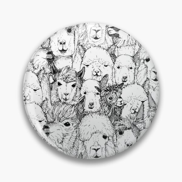 Item preview, just alpacas black white designed and sold by scrummy.