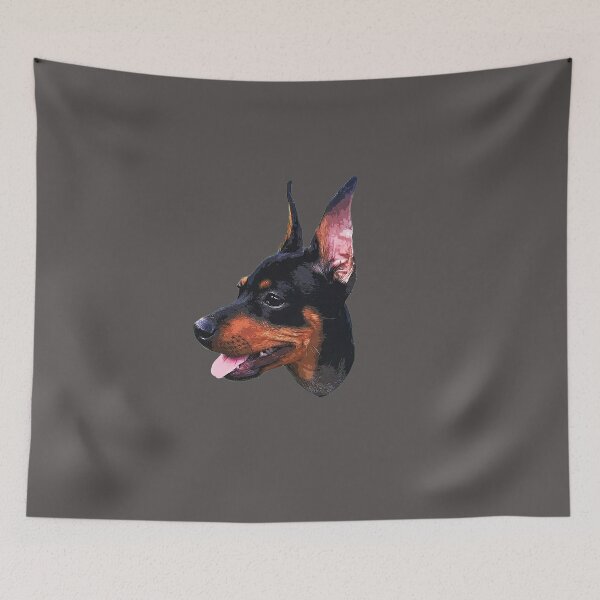 Item preview, Miniature Pinscher Black and Tan Cute Puppy Dog designed and sold by ElegantCat.