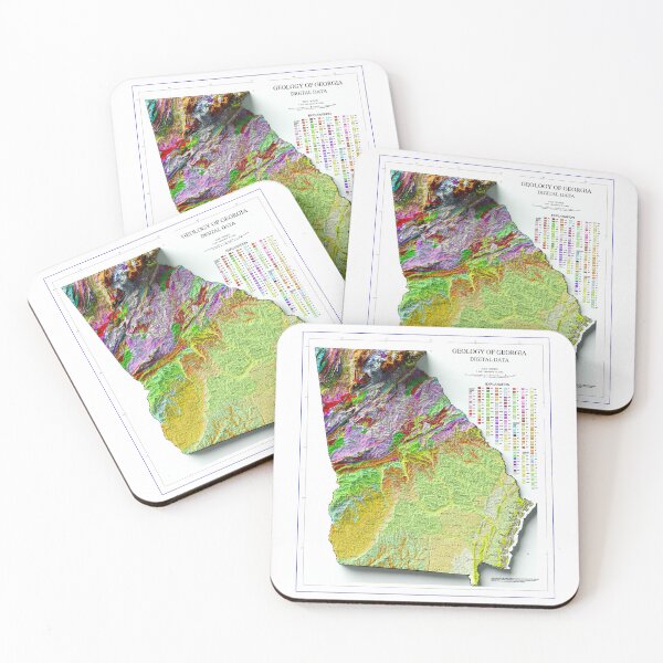 Item preview, 1976 Geological map of Georgia digitally-rendered designed and sold by ThinkAboutMaps.