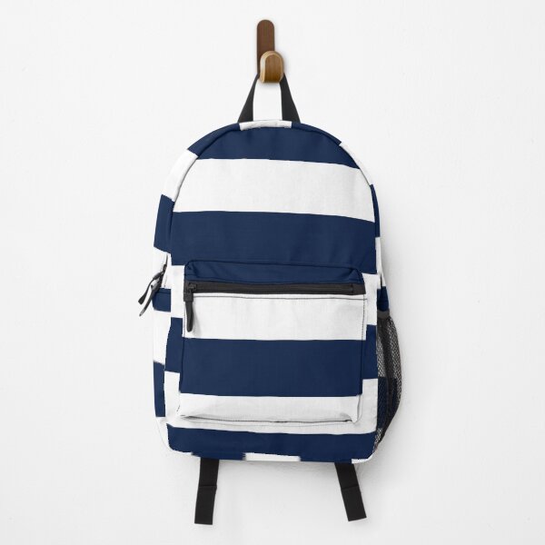 Item preview, Marinière Nautical Navy Blue and White Stripes Minimalist Colour Block Pattern designed and sold by kierkegaard.