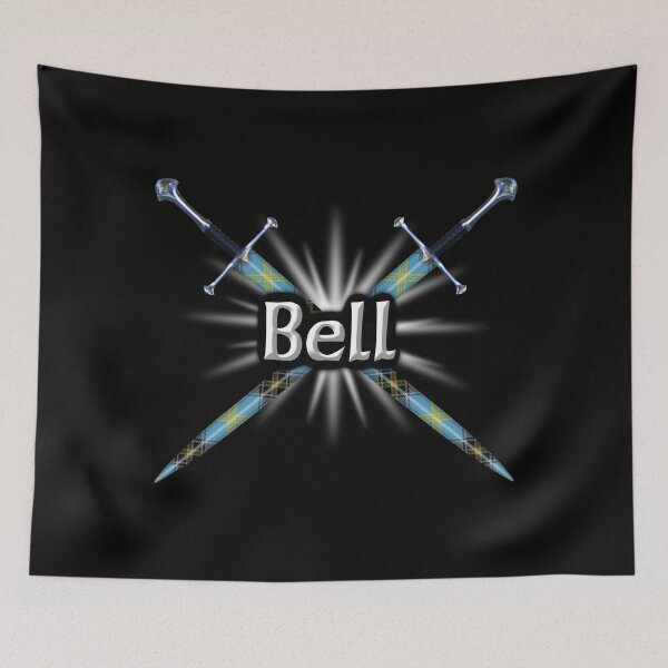 Item preview, Clan Bell Crossed Tartan Swords designed and sold by ScotsMountain.