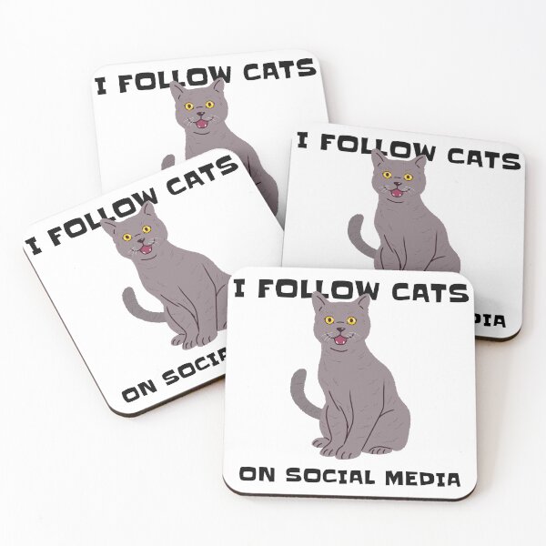 Item preview, I follow cats on social media designed and sold by infleims.