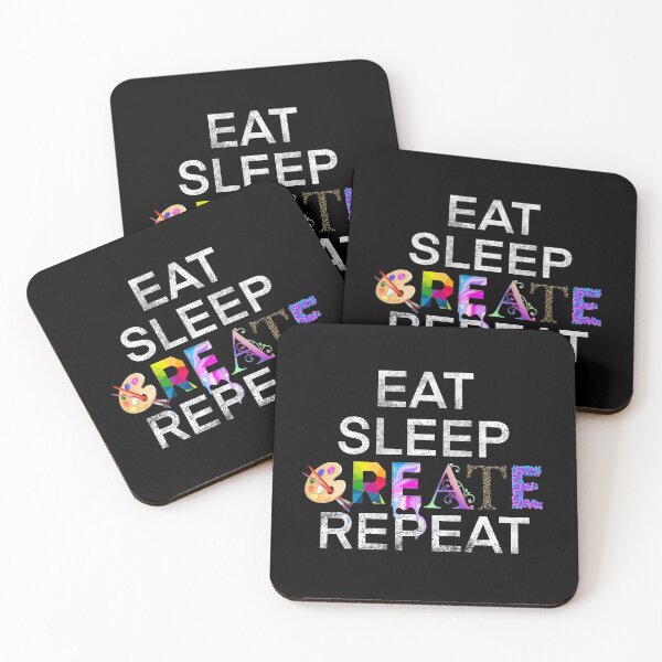 Item preview, Eat Sleep Create Repeat designed and sold by The-Tipsy-Gypsy.