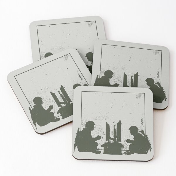 Item preview, War Video Game With Soldiers Playing designed and sold by CoolSilhouettes.