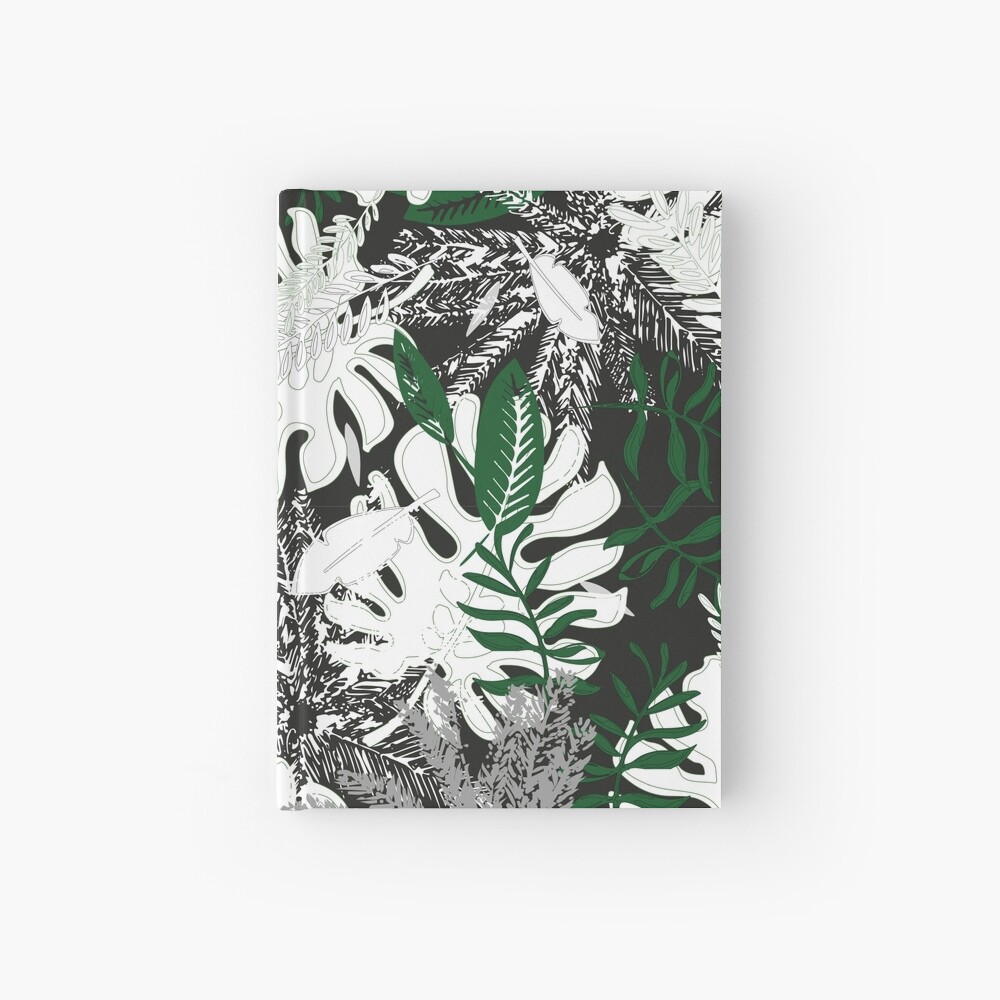 White Monstera Hardcover Journal