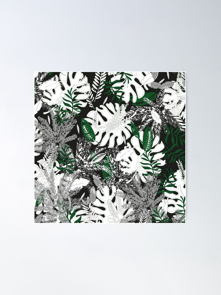 Alternate view of White Monstera Poster