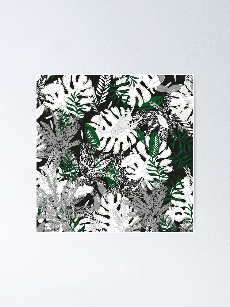 Alternate view of White Monstera Poster