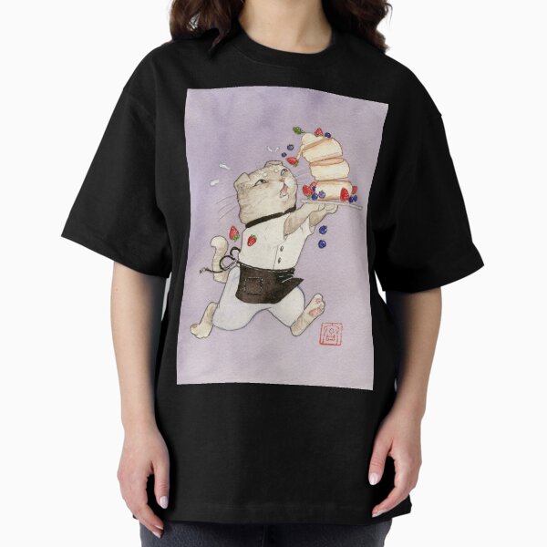 Vista previa del artículo con la obra «Gato esponjoso de panqueque», diseñado y vendido por A Miyako M Illustrations.