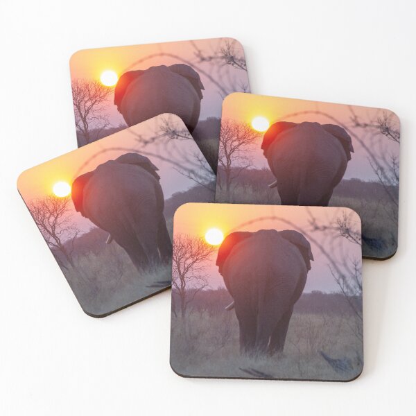 Item preview, African Elephant in the sunset in Botswana designed and sold by SafariByMarisa.