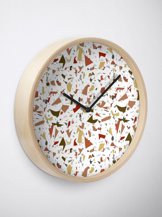 Alternate view of Mash Up Terrazzo Clock