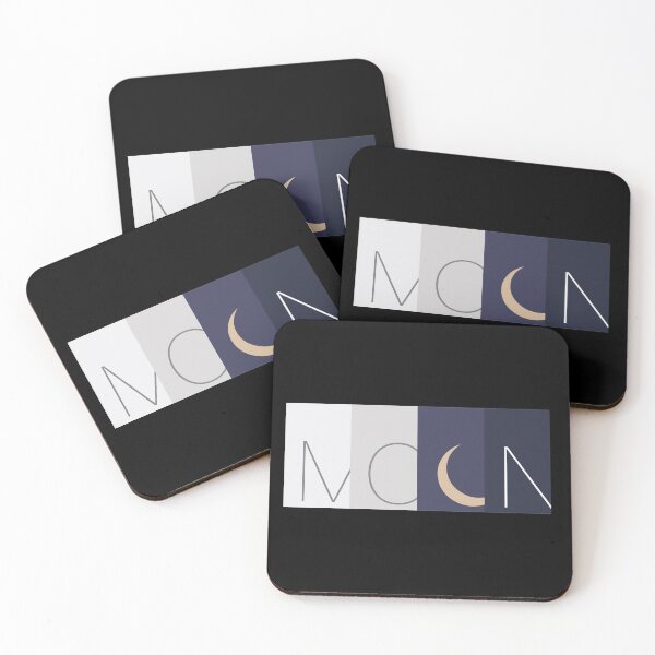 Item preview, MOON Text With Pantone Colour Panels (On Black) designed and sold by THNKDESIGN.