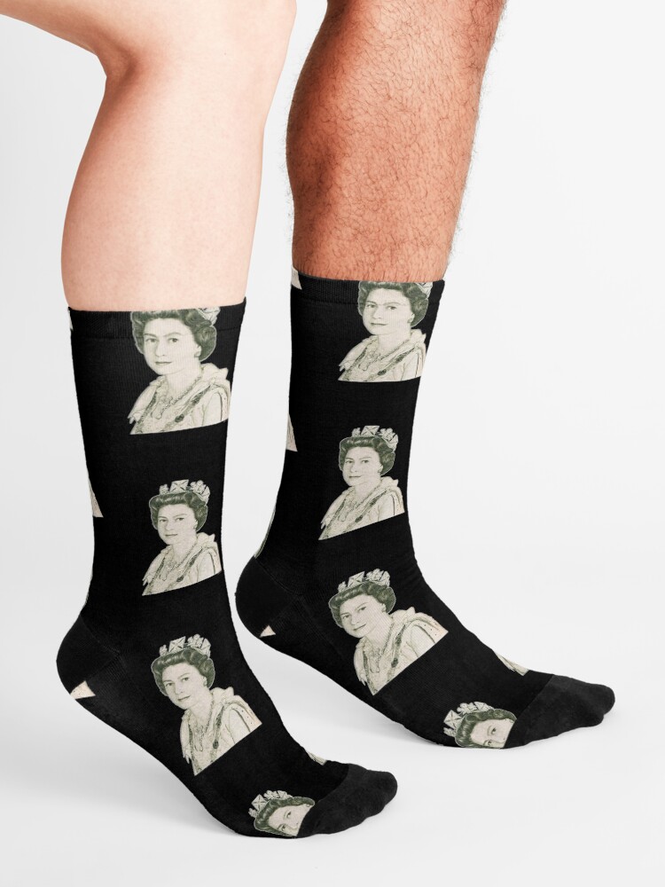 "Queen Elizabeth II" Socks by MurrayMint Redbubble