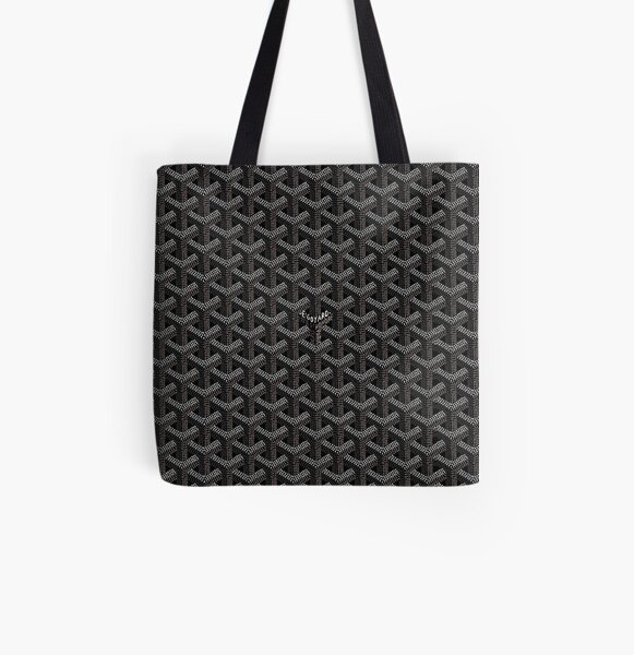 Black All Over Print Tote Bag