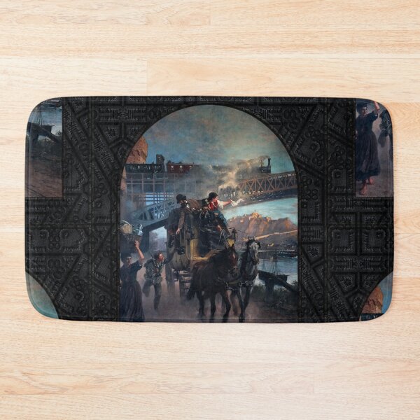 Item preview, Railway Bridge by Paul Friedrich Meyerheim Classical Fine Art Reproduction designed and sold by Xzendor7 Digital Art Creations.