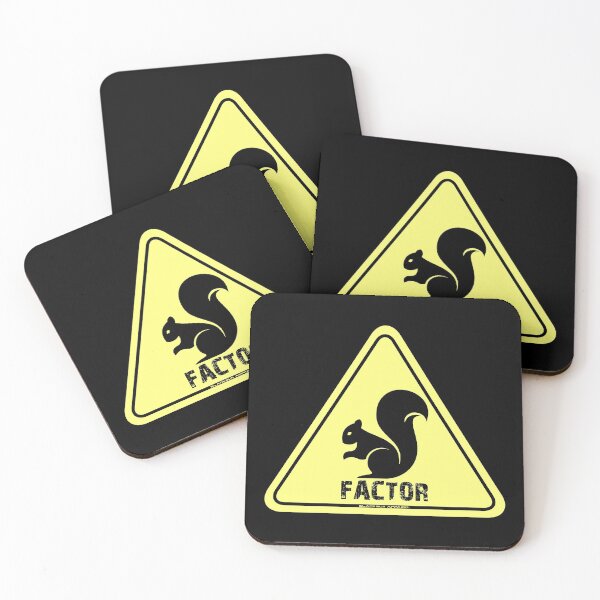 Item preview, Caution Squirrel Factor - Warn everyone. designed and sold by BLACKSUN-SHOP.