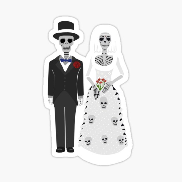 Item preview, DIA DE LOS MUERTOS / BRIDE AND GROOM designed and sold by kellymavis.