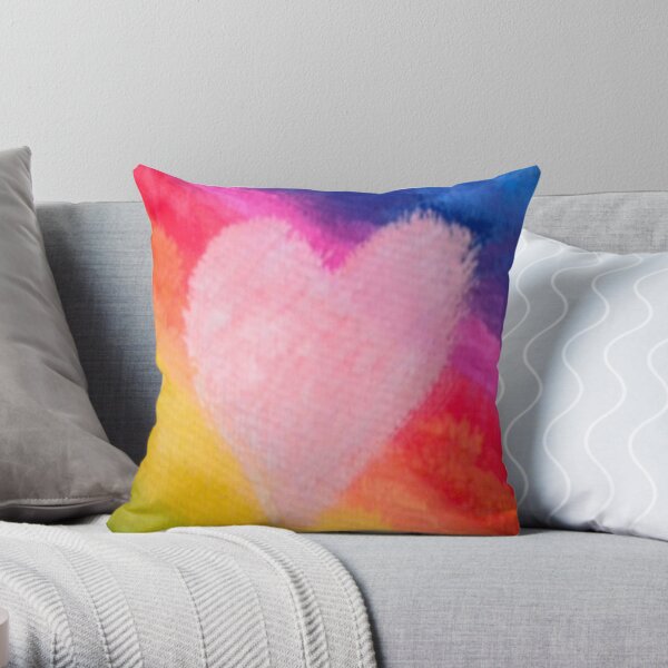 Rainbow Love Throw Pillow
