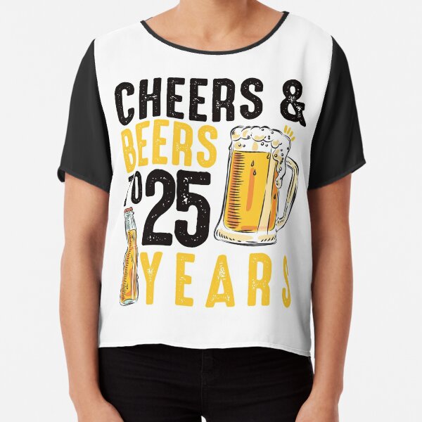 Cheers to 25 Years - Pint Glass for Beer - Gifts for Women & Men - 25t -  bevvee