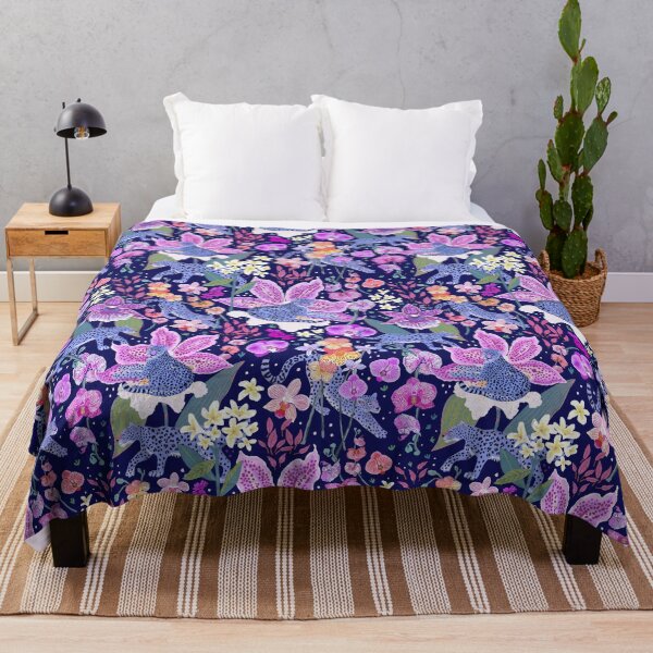 Item preview, Blue Leopards in an Orchid Garden designed and sold by Janet Broxon.