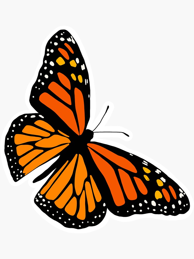 Monarch Butterfly Sticker For Sale By Lindseydesigns Redbubble 