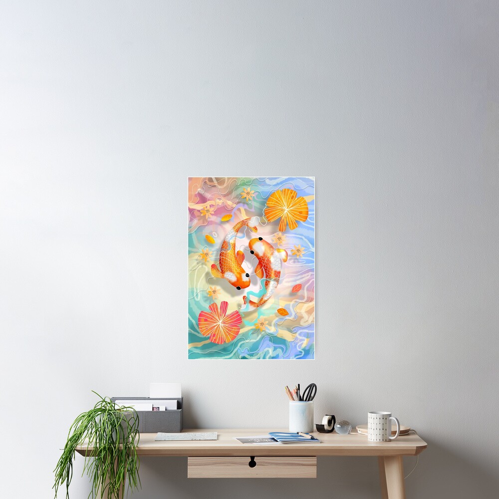 Kaleidoscope Koi Poster